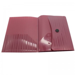 A4 Größe PP Plastik -Knopf -Dokumenttasche für Schule und Büro